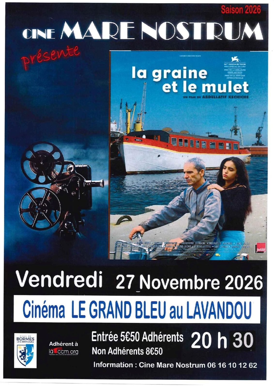 Cinema – Proiezione del film “La graine et le mulet”_Le Lavandou
